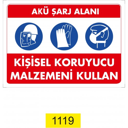 Akü Şarj Alanı İkaz Levhası