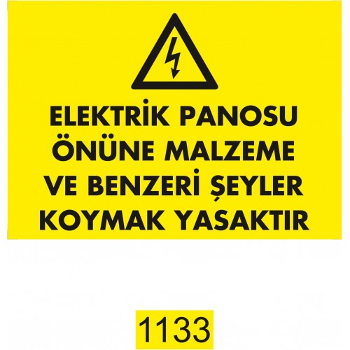 Elektrik Panosu İkaz Levhası