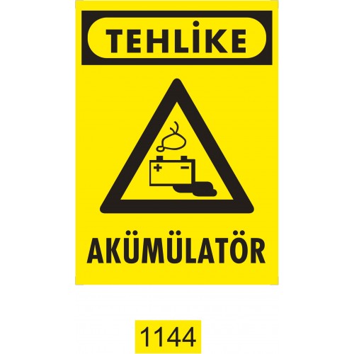 Akümülatör İkaz Levhası