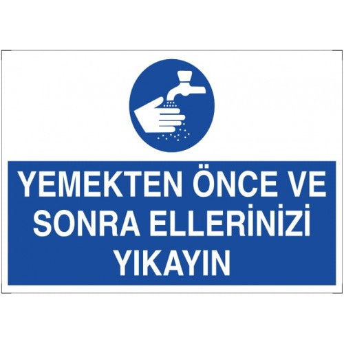 Ellerinizi Yıkayın İkaz Levhası