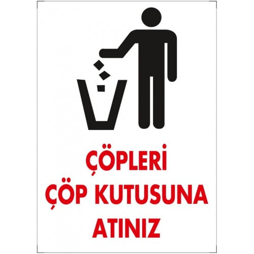 Çöp Dökmek Yasaktır İkaz Levhası