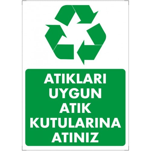 Atık Kutusu İkaz Levhası