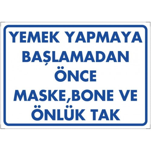 Mutfak İkaz Levhası