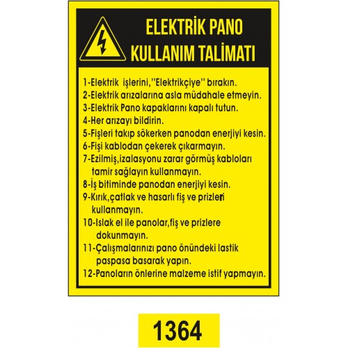 Elektrik Panosu Kullanma Talimatı