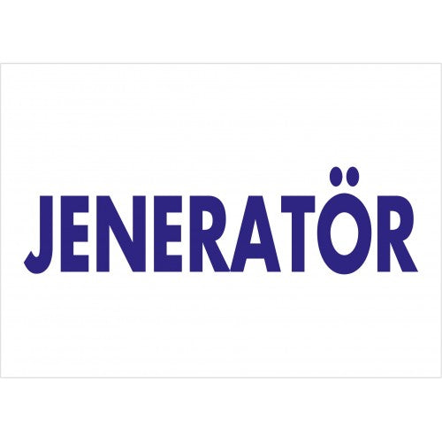 Jeneratör Tanıtım Levhası