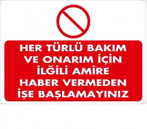 Yaralanma Uyarısı İkaz Levhası