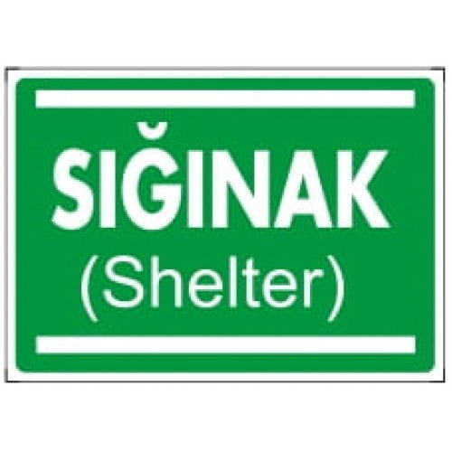 Sığınak İkaz Levhası