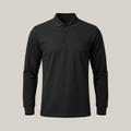 Polo Yaka Uzun Kollu İki İplik Sweatshirt - 5 Renk