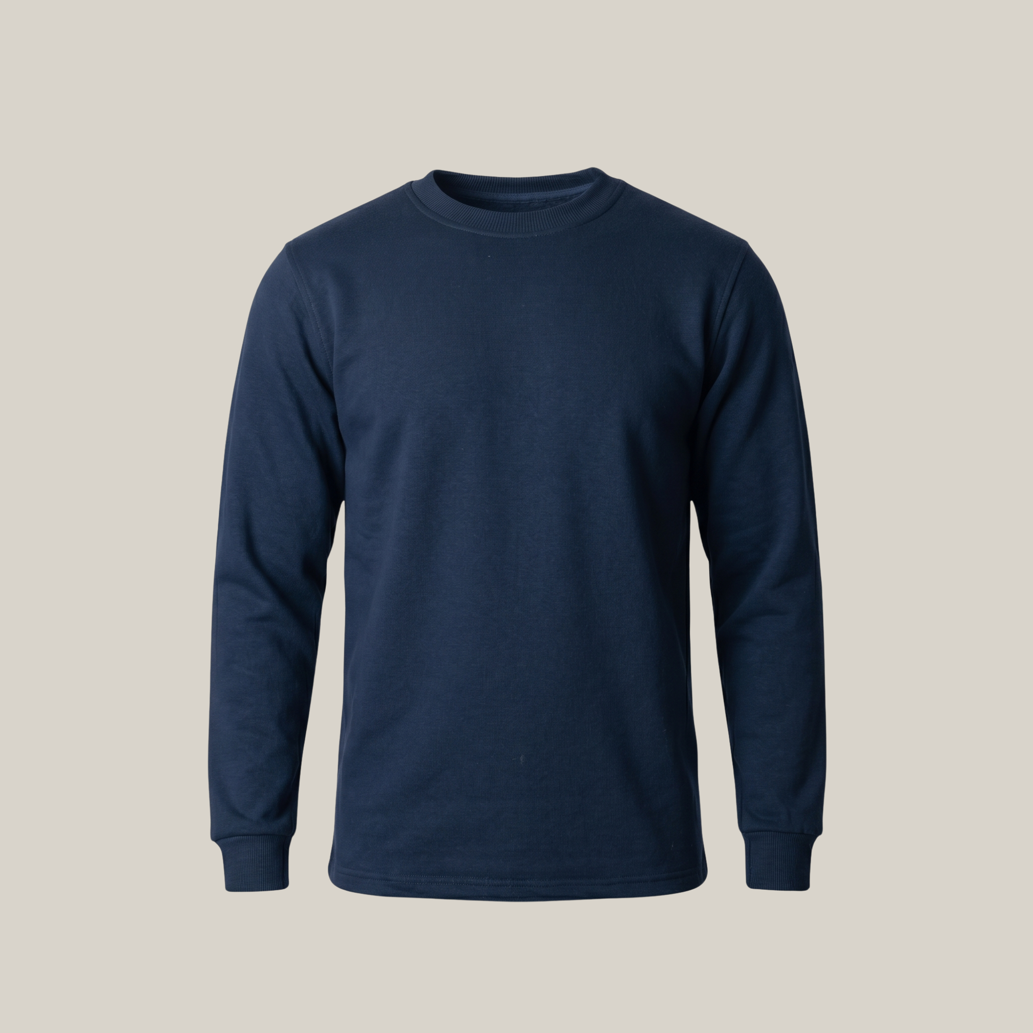 Bisiklet Yaka Uzun Kollu İki İplik Sweatshirt - 6 Renk
