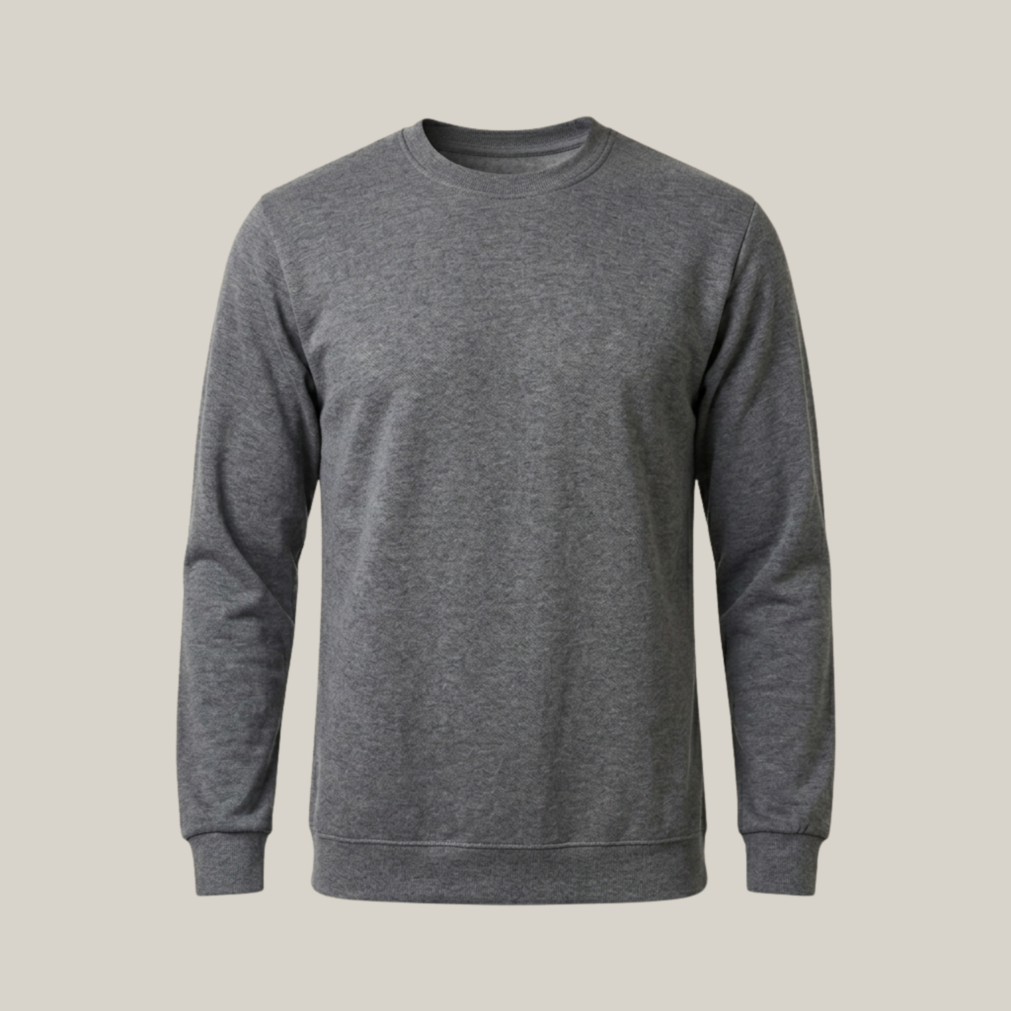 Bisiklet Yaka Uzun Kollu İki İplik Sweatshirt - 6 Renk