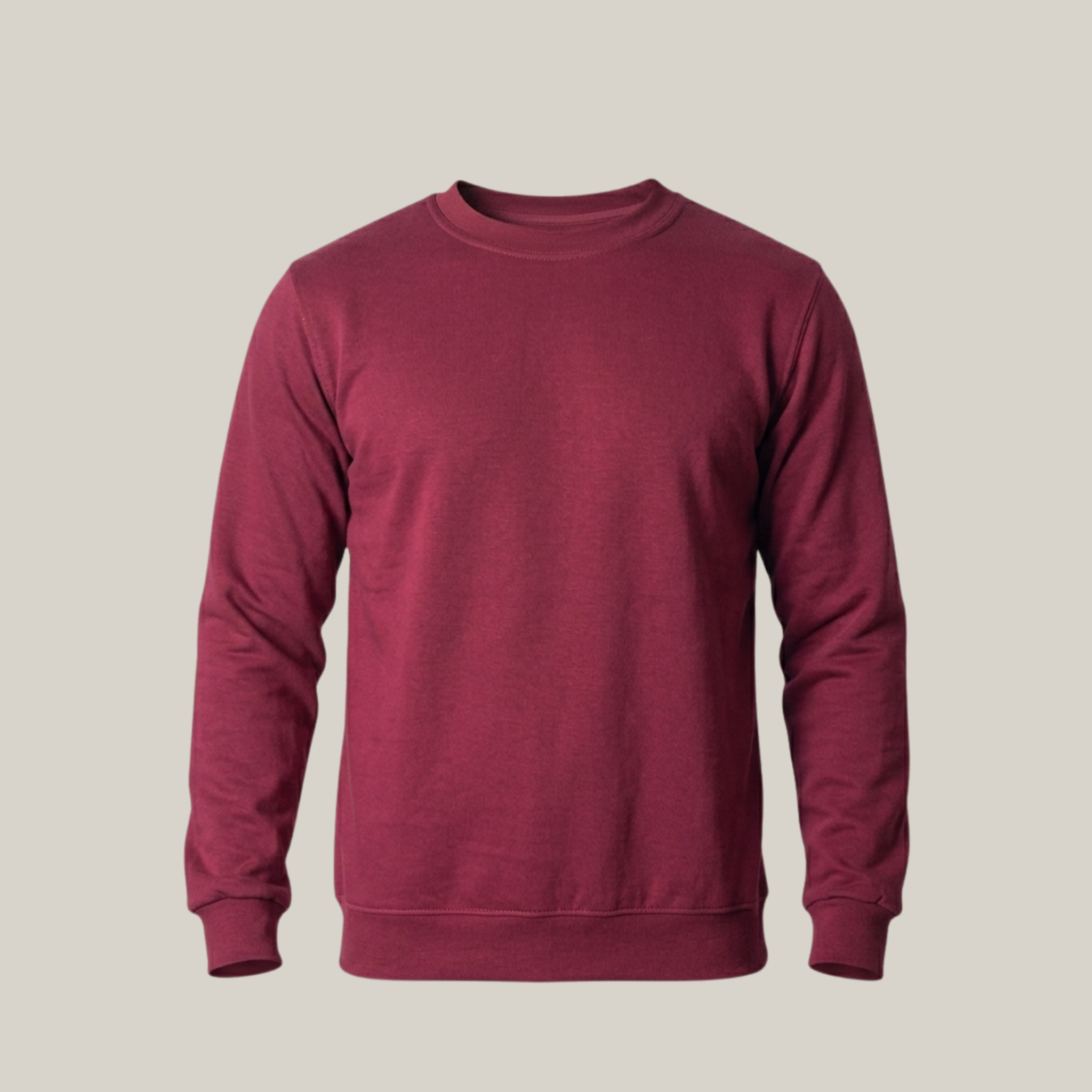 Bisiklet Yaka Uzun Kollu İki İplik Sweatshirt - 6 Renk