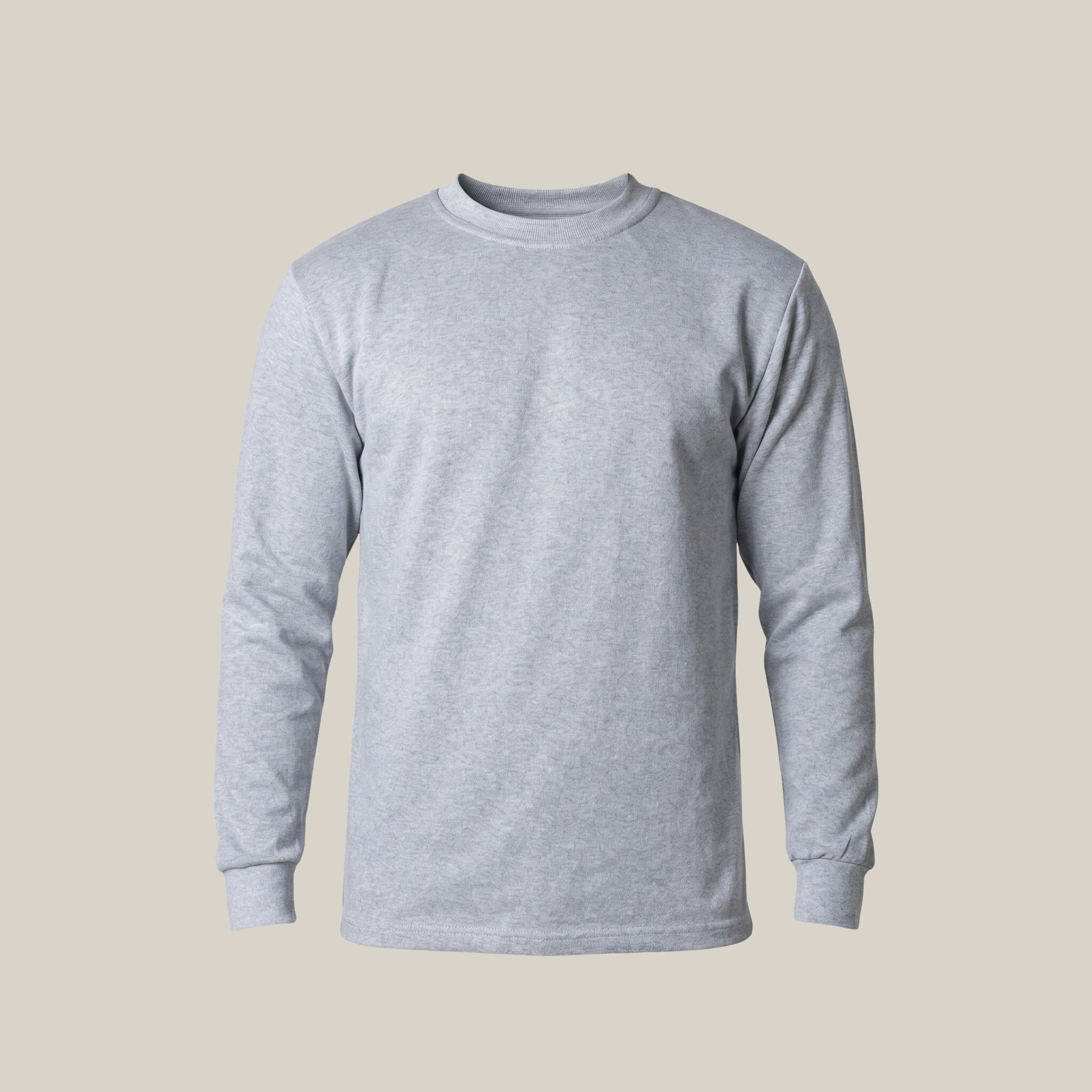 Bisiklet Yaka Uzun Kollu İki İplik Sweatshirt - 6 Renk