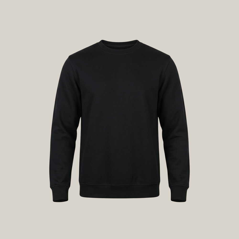 Bisiklet Yaka Uzun Kollu İki İplik Sweatshirt - 6 Renk