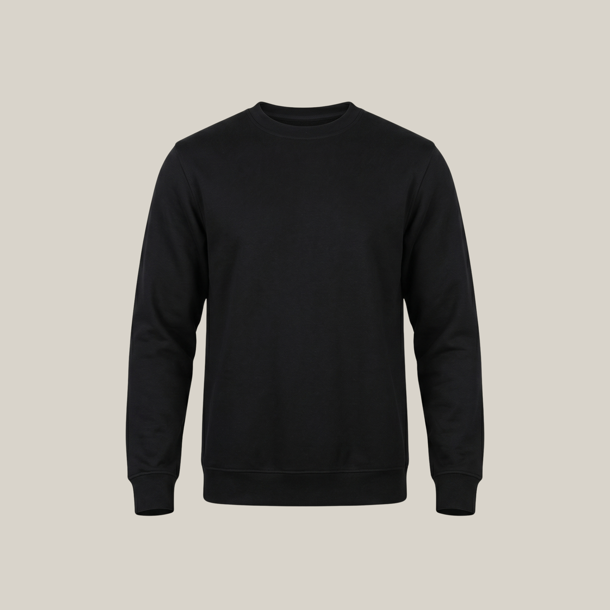 Bisiklet Yaka Uzun Kollu İki İplik Sweatshirt - 6 Renk