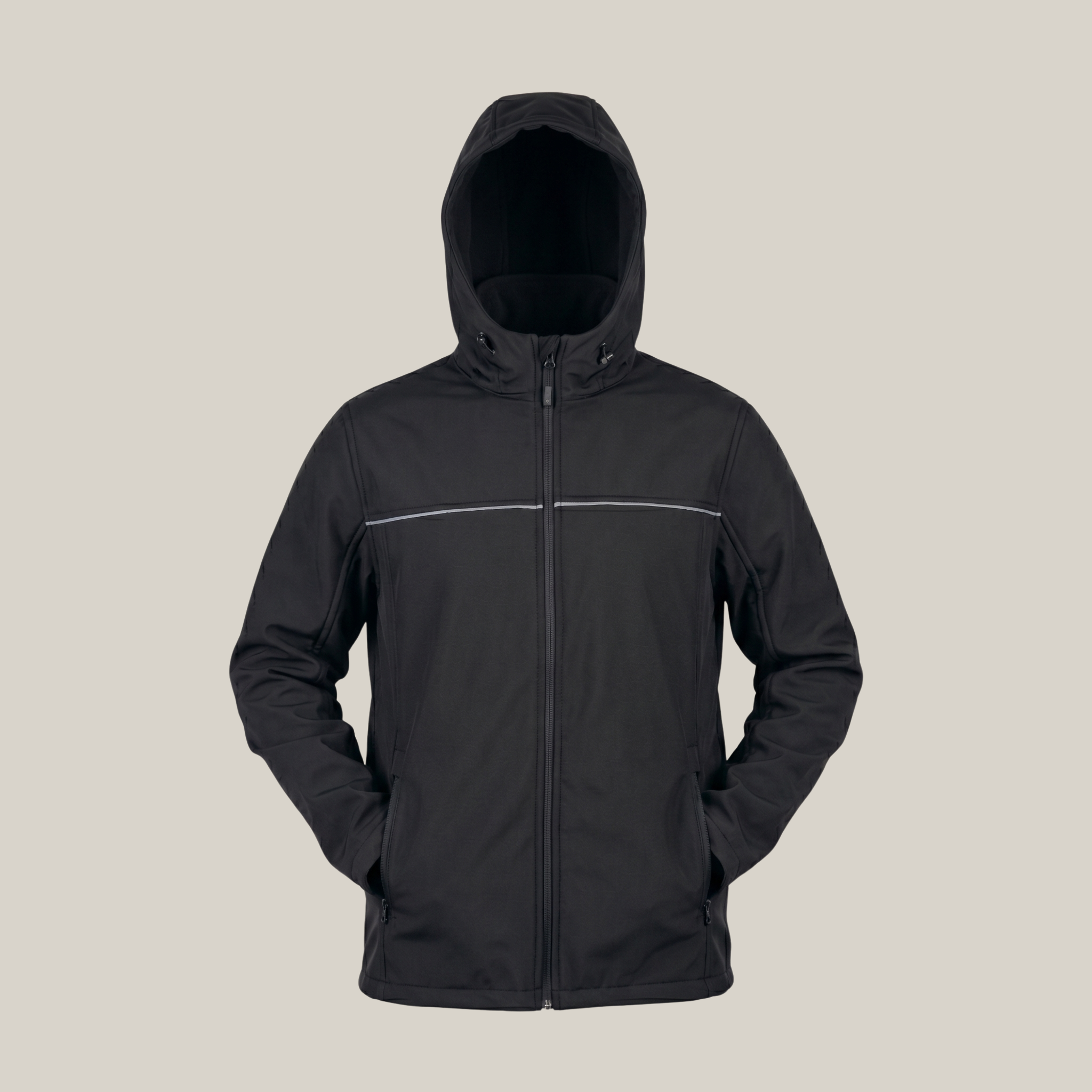 Softshell Mont — Kapşonlu, Reflektörlü, Su ve Rüzgâr Geçirmez