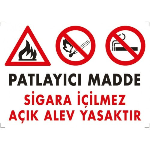 Patlayıcı Madde İkaz levhası