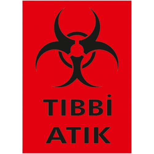 Tıbbi Atık İkaz levhası