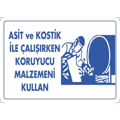 Asit ve Kostik İkaz levhası